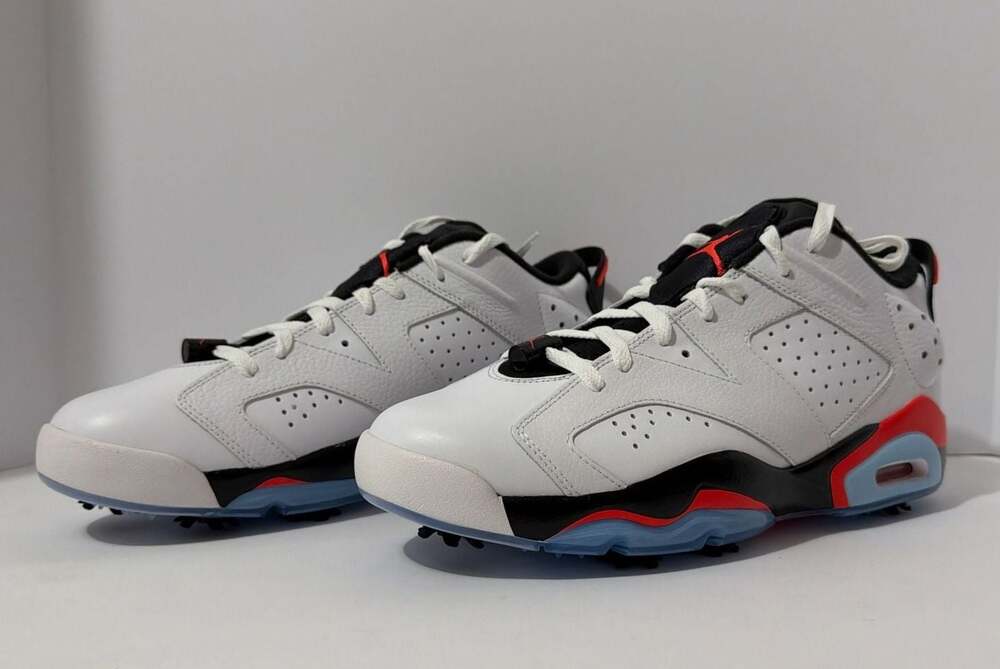 Nike Air Jordan 6 Retro Low Golf Shoes in the 'White Infrared' Size 12 Mens